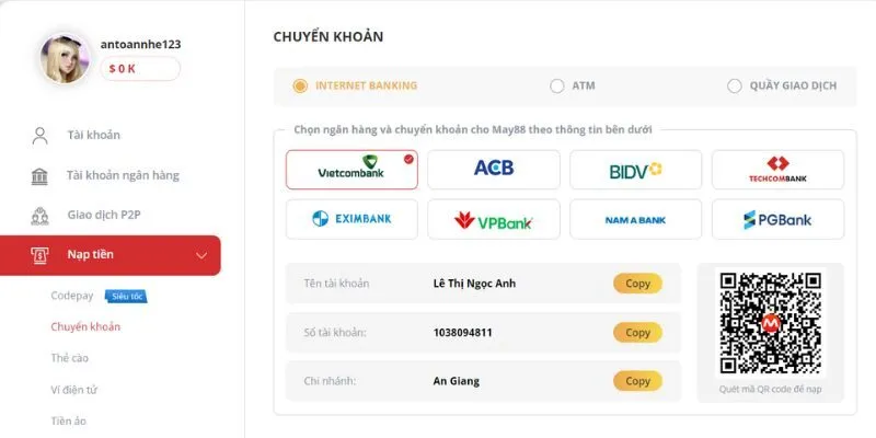 Điều khoản & điều kiện May88 mới người chơi cần nắm vững 2 Nạp tiền phải đúng quy trình trên các phương thức được cấp phép